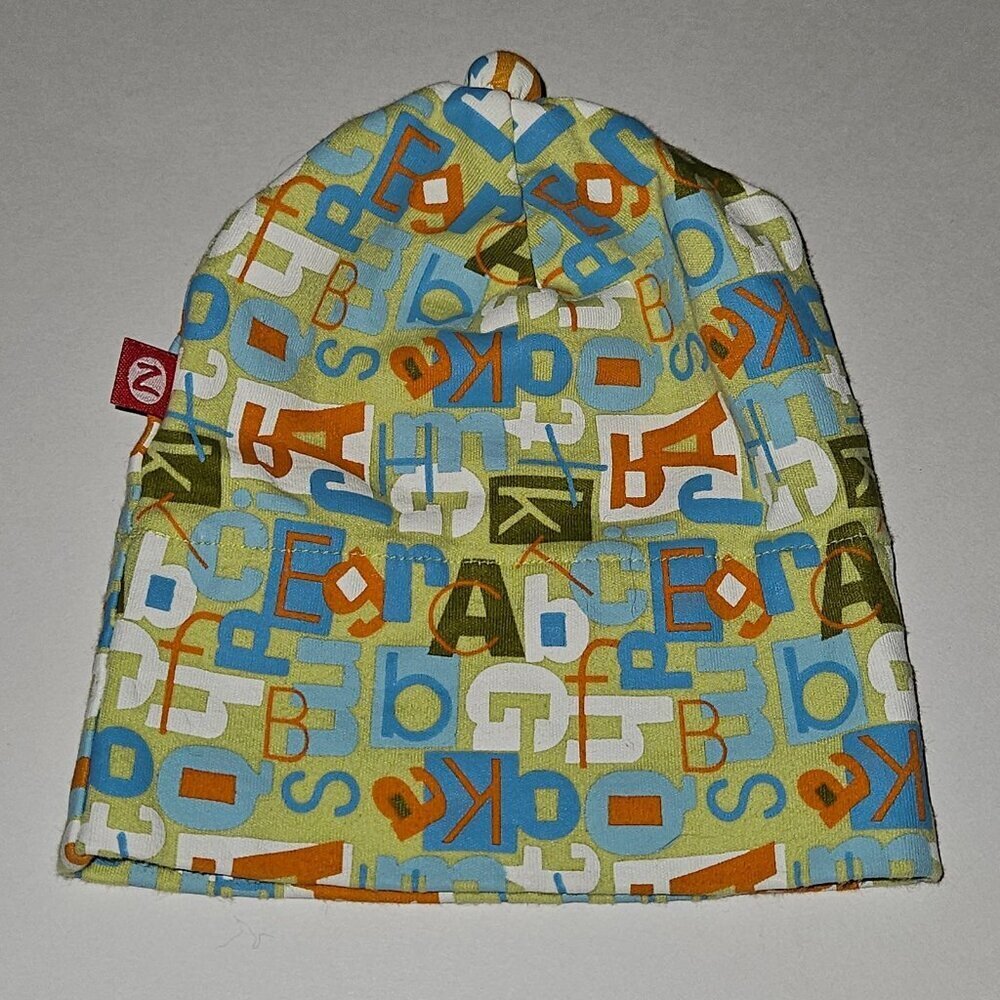 Zutano Letter Alphabet Baby Hat Cap 0-6 Months Green Blue Orange White